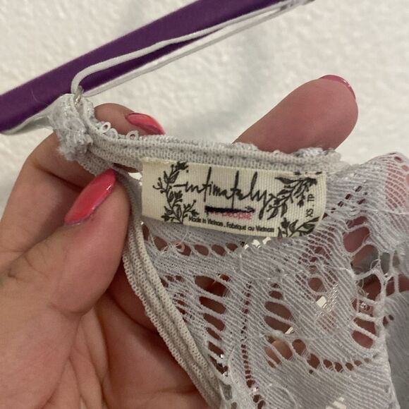 NWOT- Free People Intimately- Best Idea Cami- grey/silver lace-size x-small - Picture 7 of 12